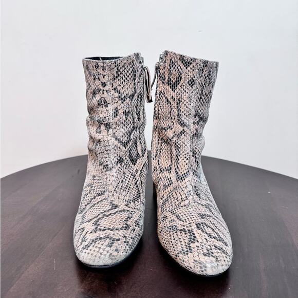Topshop Elise Snake-Embossed Ankle Boot - Size 6.5 - Picture 3 of 6